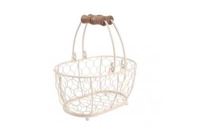 T & G Provence Oval Basket with Handles (L: 20 x W: 14 x H: 10cm)